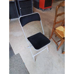 CHAISE PLIANTE MÉTAL GRIS...