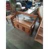 BANC COFFRE CHÊNE CLAIR MOULURÉ