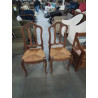 PAIRE DE CHAISES CINTRÉ BOIS CLAIR PAILLÉ STYLE RÉGENCE 