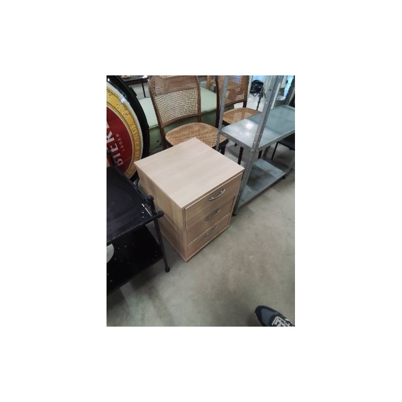 CAISSON BOIS CLAIR 3 TIROIRS 