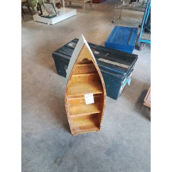 ÉTAGÈRE BATEAU PIN 3 NICHES 