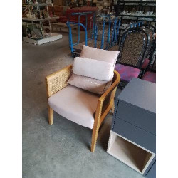 FAUTEUIL BOIS CLAIR CANNÉ...