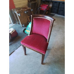 CHAISE BOIS CAPITONNÉ...