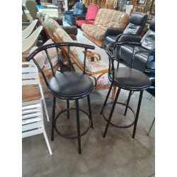 TABOURET DE BAR MÉTAL ET PU...