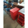 CAISSON A ROULETTES MÉTALLIQUE ROUGE 6 TIROIRS 