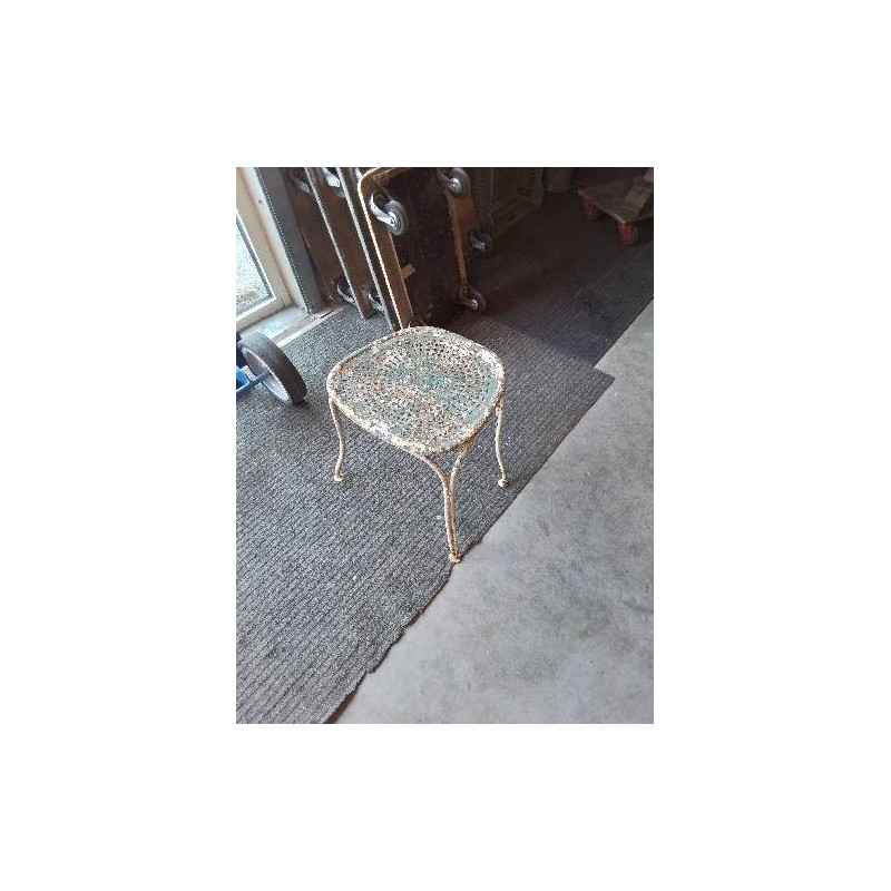 TABOURET DE JARDIN FER FORGÉ DÉBUT XXE
