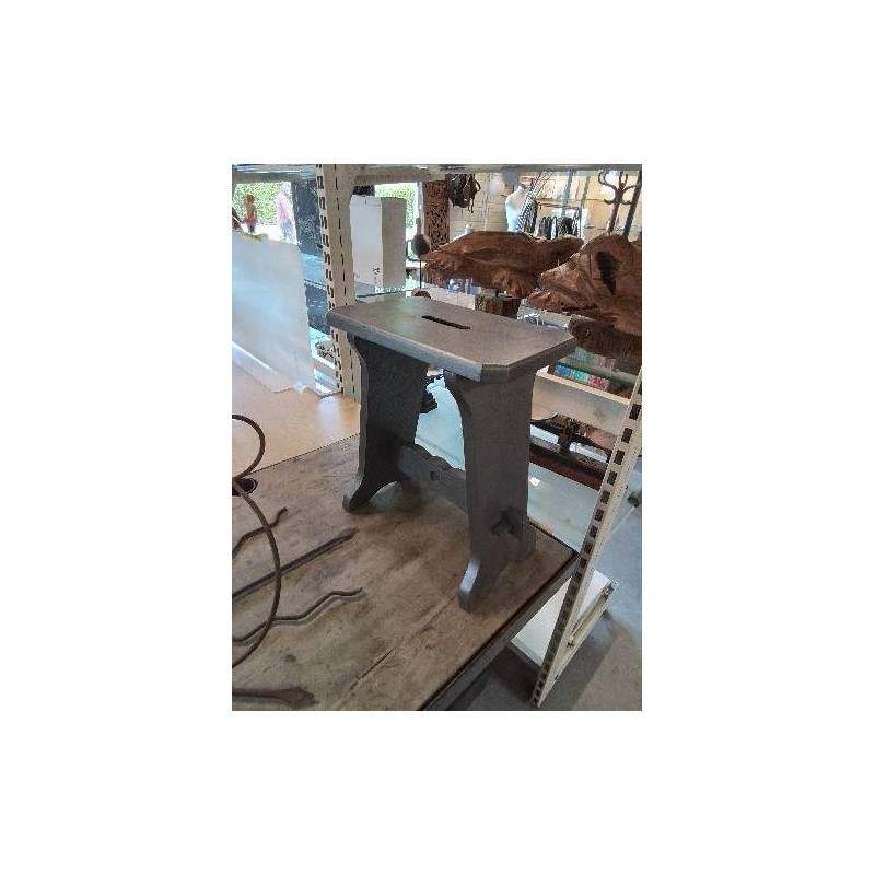 PORTE PLANTE A ENTRETOISE BOIS PEINT GRIS