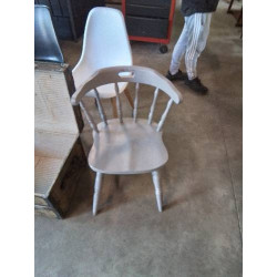 CHAISE SALOON PEINT GRIS 