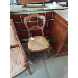 CHAISE BOIS PAILLÉ STYLE...