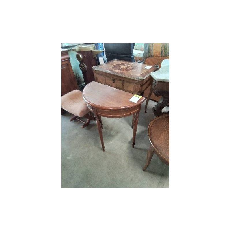 CONSOLE DEMI LUNE BOIS CLAIR STYLE LOUIS PHILIPPE 