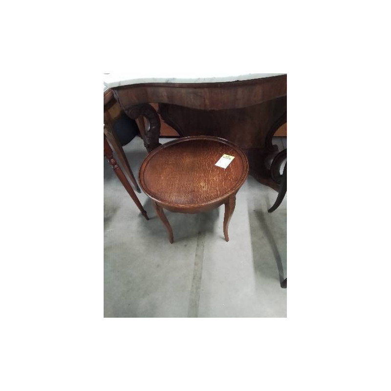 TABLE BASSE RONDE PIEDS GALBES STYLE RÉGENCE 