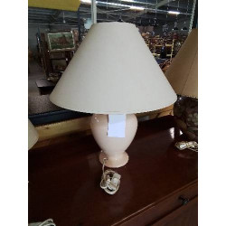 LAMPE CÉRAMIQUE ROSÉ AJ ECRU