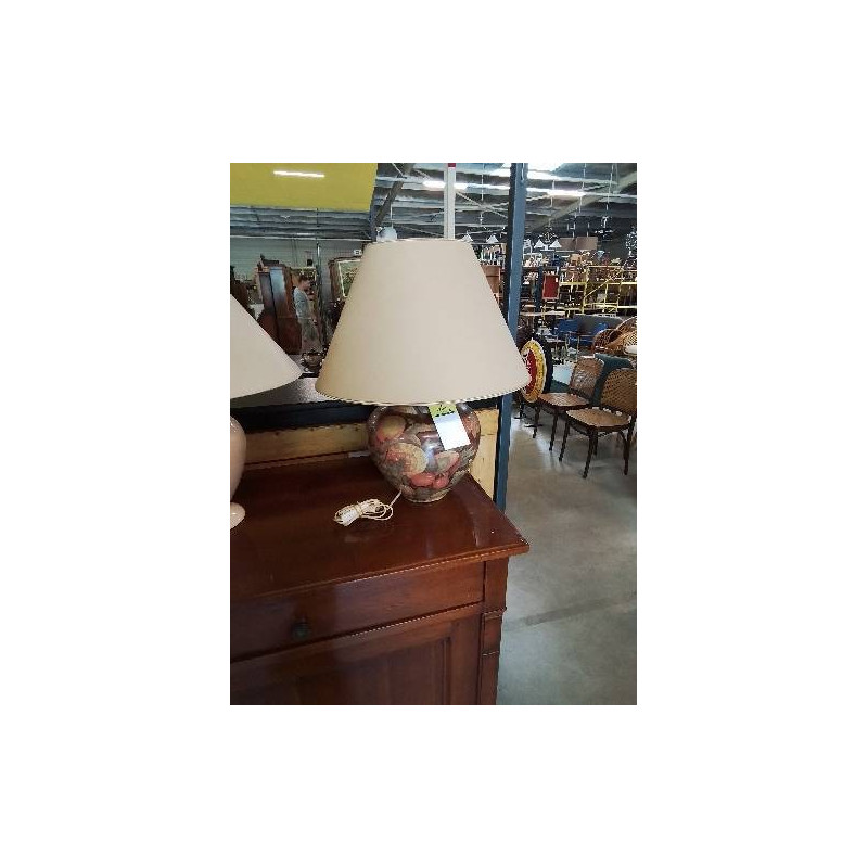 LAMPE CÉRAMIQUE AUX FRUITS  AJ ECRU