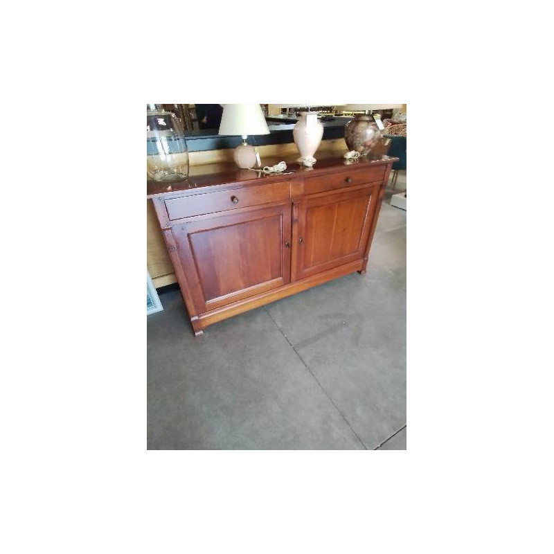 BUFFET BOIS CLAIR MOULURÉ 2 TIROIRS 2 PORTES STYLE DIRECTOIRE 