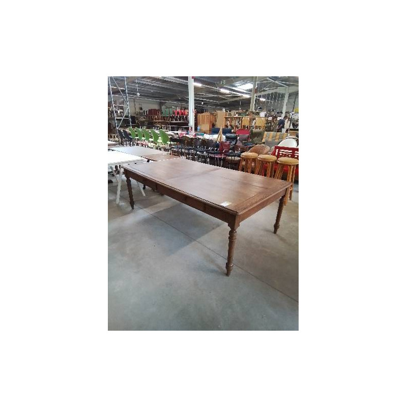 BUREAU D ADMINISTRATION  CHENE 2 TIROIRS PIEDS TOURNÉS DEBUT XXE 219X118X75