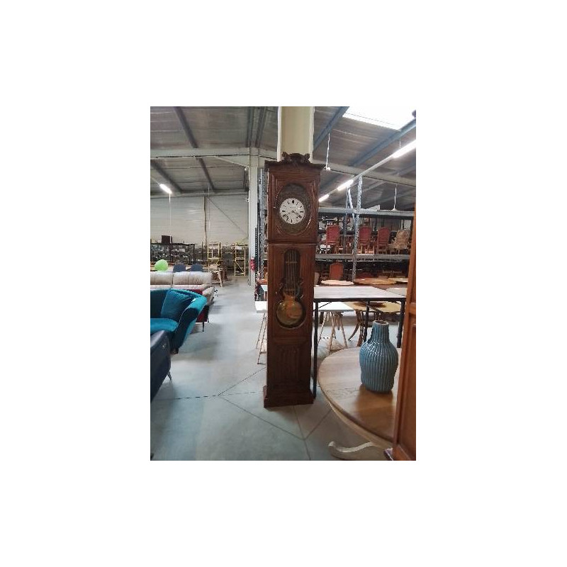 HORLOGE CAUCHOISE MOULUREE ET  SCULPTÉE XIXE  EN L’ÉTAT