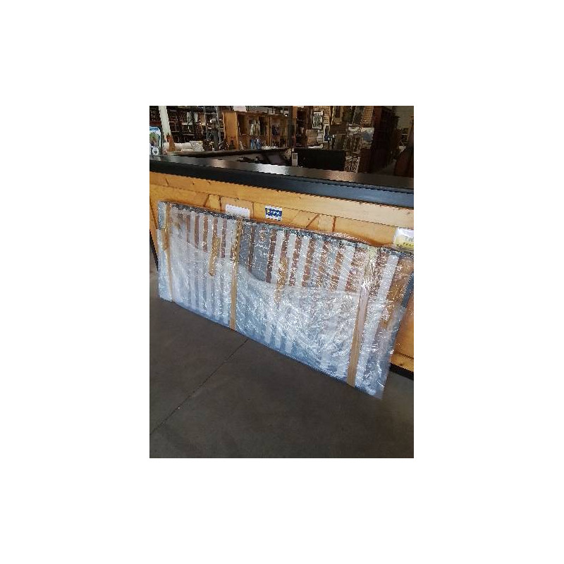 SOMMIER CADRE MÉTAL GRIS A LATTES 90X200CM