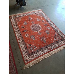 TAPIS LAINE ET SOIE ECRU...