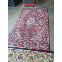 TAPIS LAINE ROUGE BLEU ECRU...