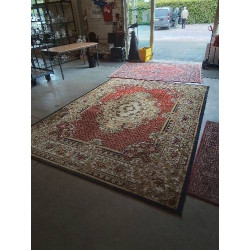 TAPIS LAINE ROUGE JAUNE...