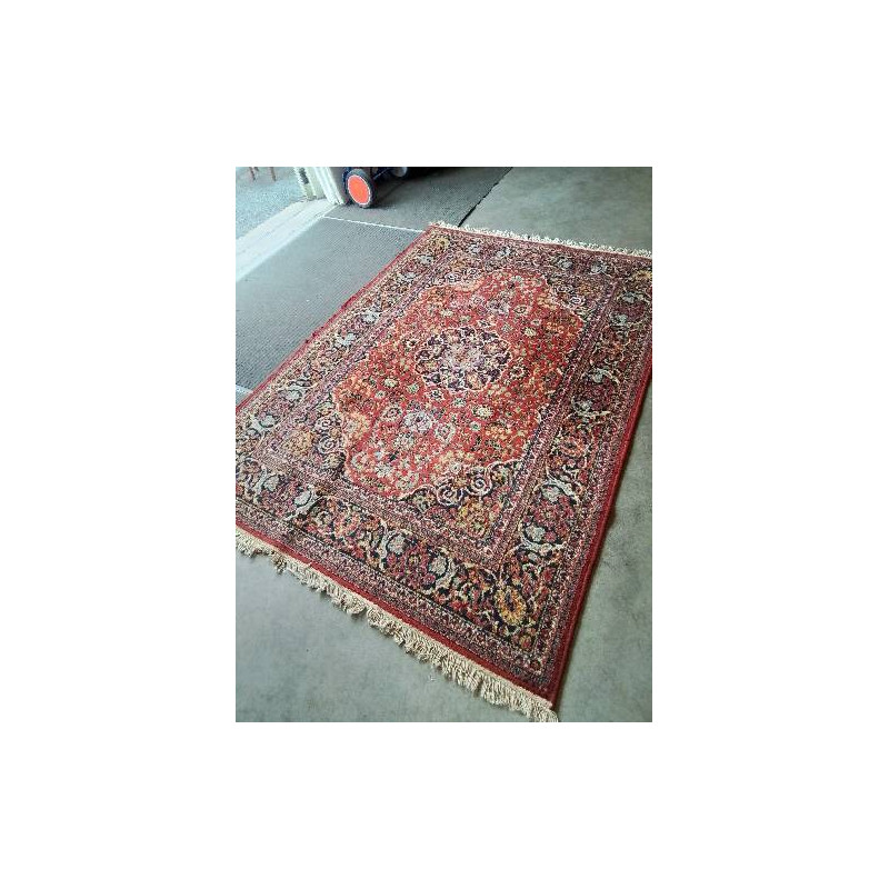 TAPIS LAINE FAIT MAIN ROUGE BLEU JAUNE 240X173CM
