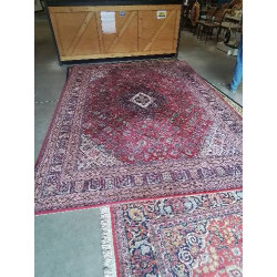 TAPIS LAINE ROUGE BLEU ECRU...