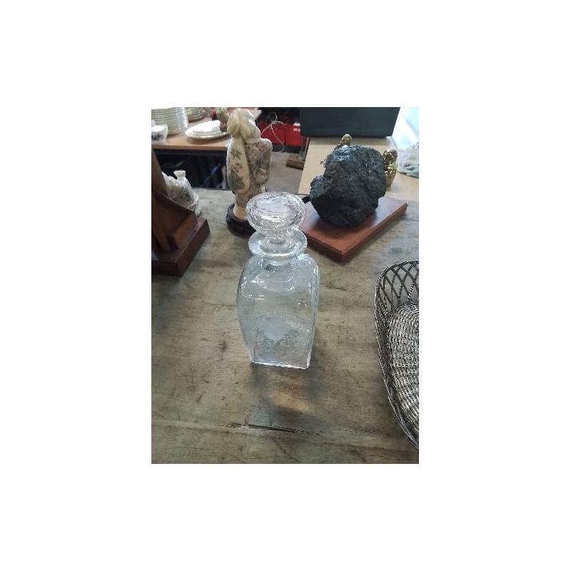 CARAFE VERRE GRAVÉ AUX PAMPRES