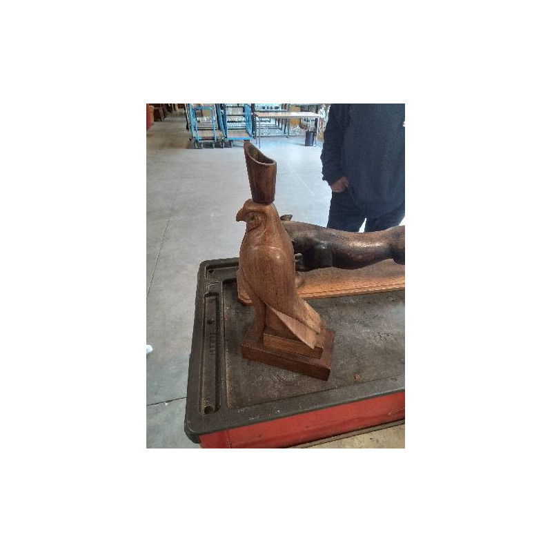 SCULPTURE BOIS FAUCON   JEAN PAILLETTE
