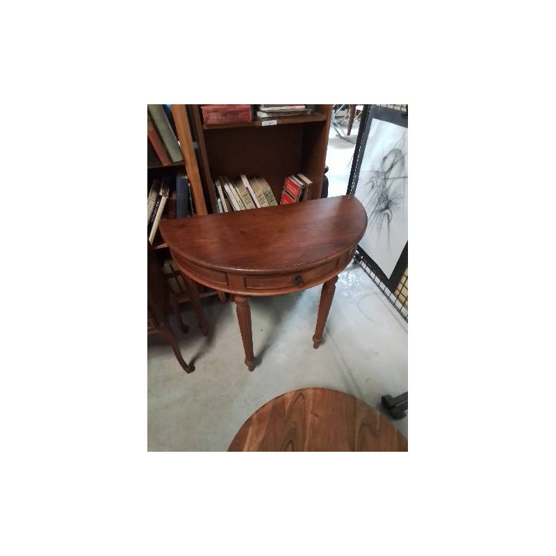 CONSOLE DEMI LUNE 1 TIROIR PIEDS PARAPLUIE 