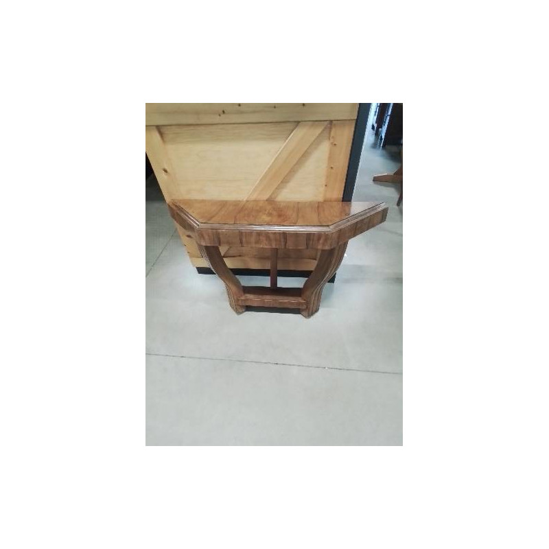 CONSOLE DEMI LUNE BOIS ART DECO