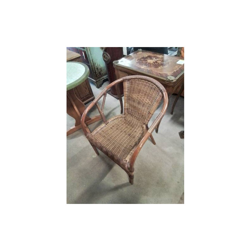 FAUTEUIL ROTIN ASSISE RESINE TRESSÉE 