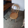 CHAISE BISTROT BOIS CLAIR COURBÉ ASSISE CANNÉE 