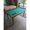 TABLE RÉVERSIBLE BILLARD BOIS PIEDS TOURNÉS 