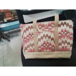 SAC MATELASSÉ BEIGE ROSE VERT