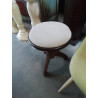 TABOURET DE PIANO A VIS PIÈTEMENT BOIS ASSISE TISSU BRIGE