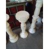 COLONNE ALBATRE ECRU AUX FEUILLAGE 81CM