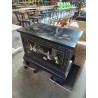 BUFFET STYLE ASIATIQUE BOIS NOIR LAQUÉ DÉCOR NACRE AUX GEISHAS