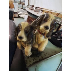 CÉRAMIQUE AUX DEUX CHIENS...