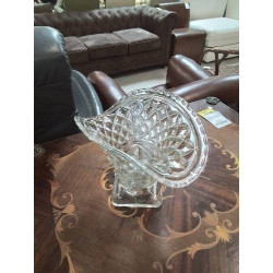 VASE OVALE CRISTAL TAILLÉ 