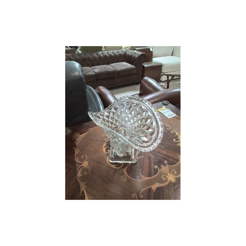 VASE OVALE CRISTAL TAILLÉ 