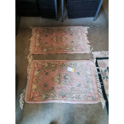 TAPIS LAINE FAIT MAIN ROSE...