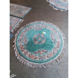 TAPIS ROND LAINE FAIT MAIN...