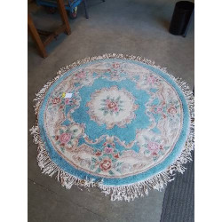 TAPIS ROND LAINE FAIT MAIN...