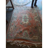 TAPIS LAINE FAIT MAIN ROSE BLEU ECRU 229X165CM