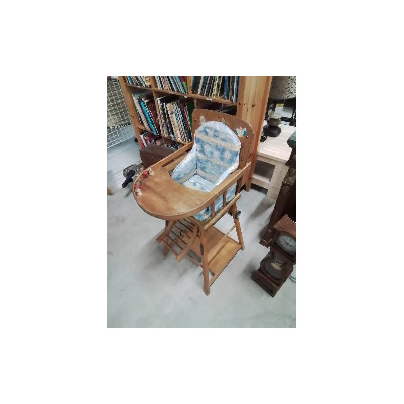 CHAISE BÉBÉ BOIS CLAIR ANNÉES 50