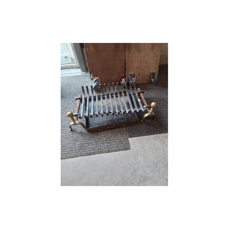 BERCEAU DE CHEMINÉE FER FORGÉ AVEC RÉCUPÉRATEUR DE CENDRE