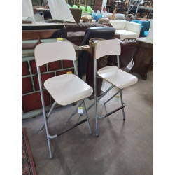 TABOURET PLIANT BOIS ECRU...