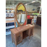 COIFFEUSE ART  DECO PLATEAU MARBRE 2 PORTES 2 TIROIRS