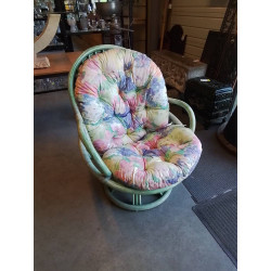FAUTEUIL ROTIN VERT...