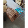 CAISSE DE TRANSPORT ANIMAUX VANNERIE ANSE CUIR 